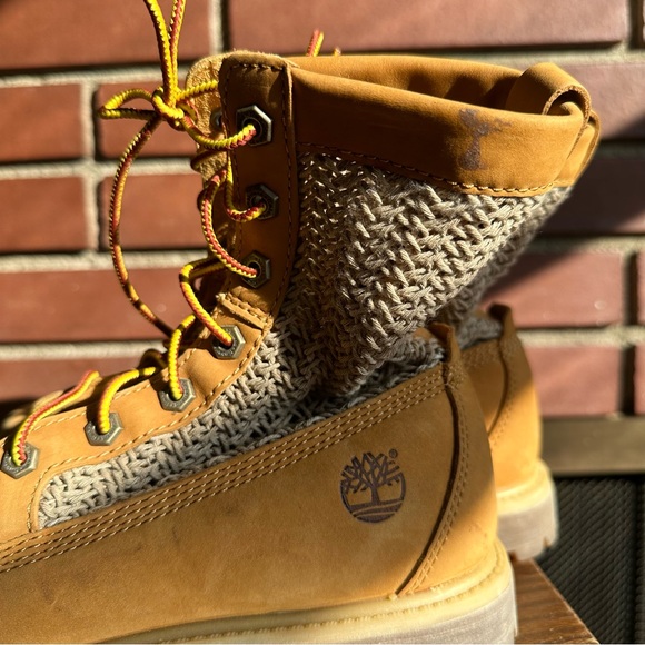 Timberland Women’s Open Weave Wheat Combat Boots Size: 8 - Picture 8 of 10